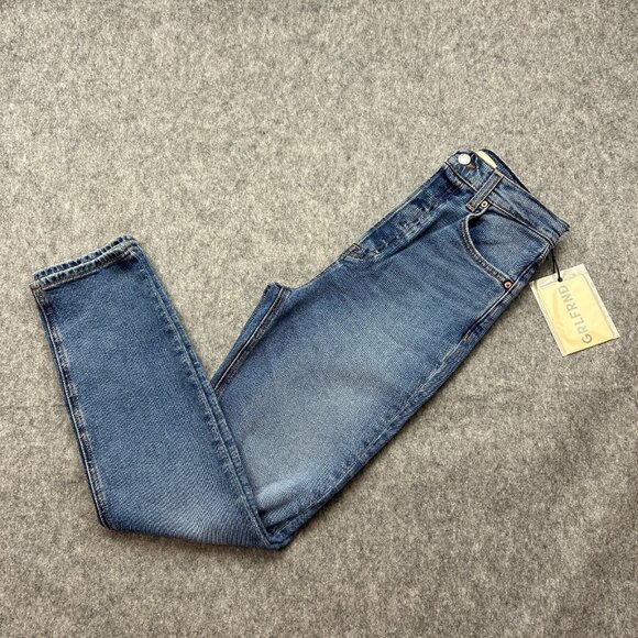 GRLFRND Piper Super High Rise Slim Crop Jeans Women's Size 25 Button Fly NWT - Picture 1 of 16